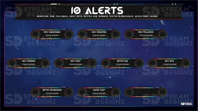 the ultimate stream package 10 alerts preview video galaxy stream designz
