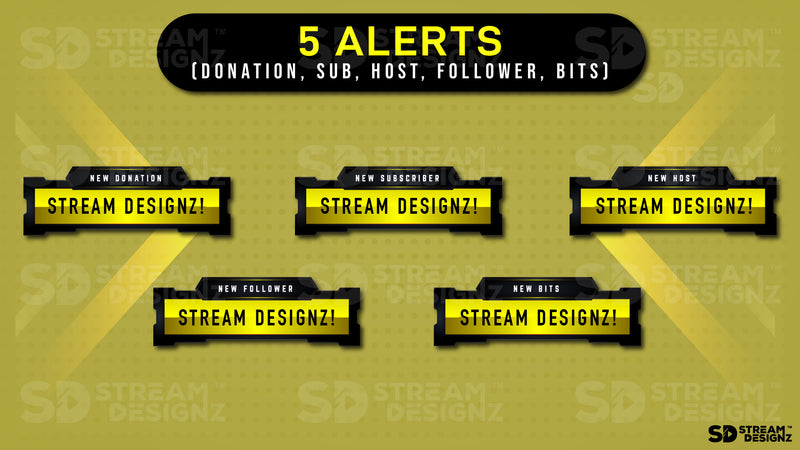 Animated stream alerts gold rush preview video stream designz