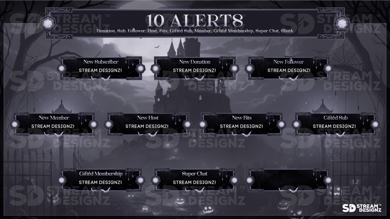 animated stream alerts preview video hallows eve stream designz