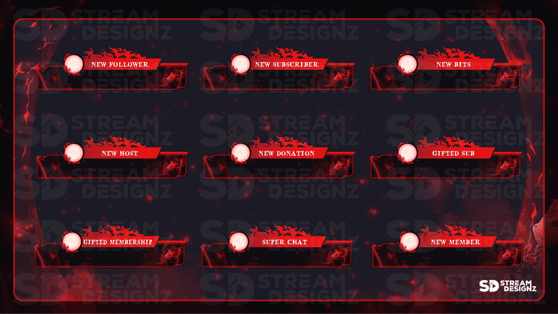 Animated stream alerts preview video katana stream designz