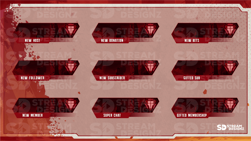 Animated stream alerts preview video legends stream designz