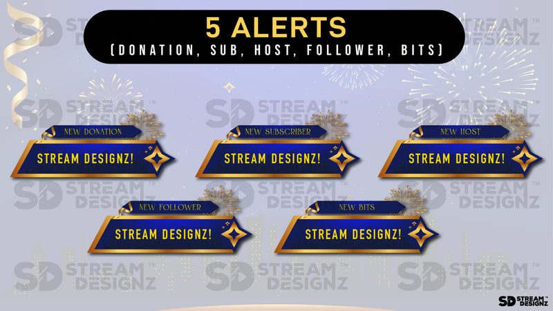 Animated stream alerts happy new year preview video stream designz