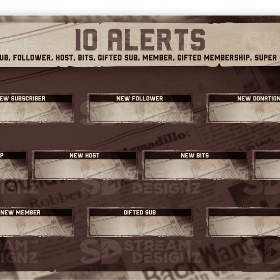 Ultimate stream package 10 alerts outlaw stream designz
