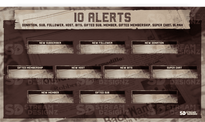 Ultimate stream package 10 alerts outlaw stream designz