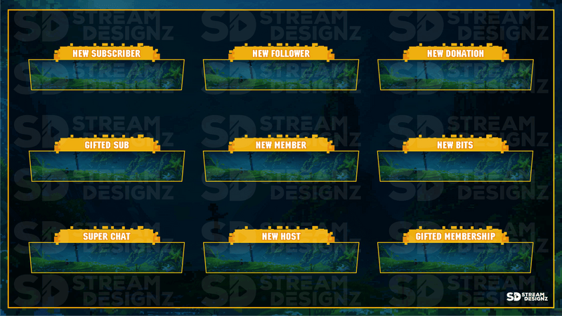 Animated stream alerts preview video pixel world stream designz
