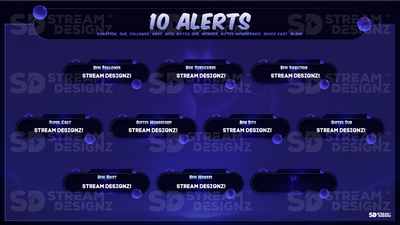 animated stream alerts preview video spark stream designz