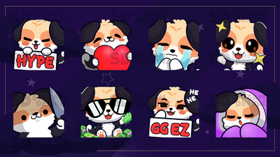 8 pack emotes midnight lofi preview image stream designz