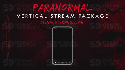 vertical stream overlay package stinger paranormal stream designz
