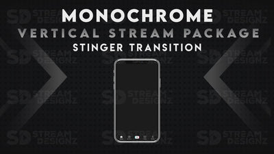 vertical stream overlay package stinger transition monochrome stream designz