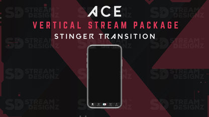 vertical stream overlay package stinger ace stream designz