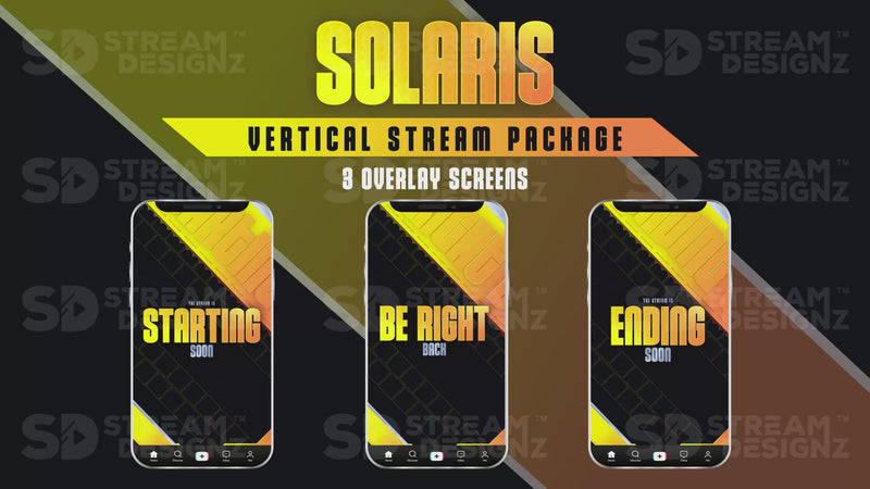 vertical stream overlay package 3 overlay screens solaris stream designz