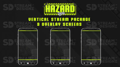 vertical stream overlay package 3 overlay screens hazard stream designz