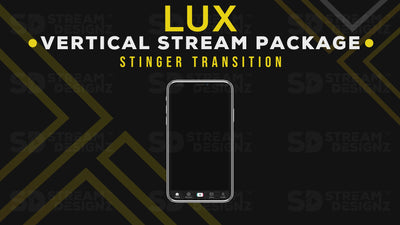 vertical stream overlay package stinger transition lux stream designz