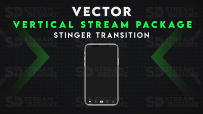 vertical stream overlay package stinger transition vector stream designz