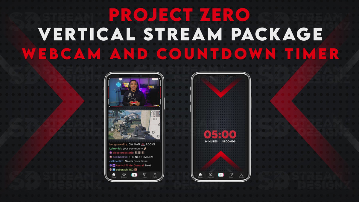 TikTok Vertical Stream Overlays – Stream Designz