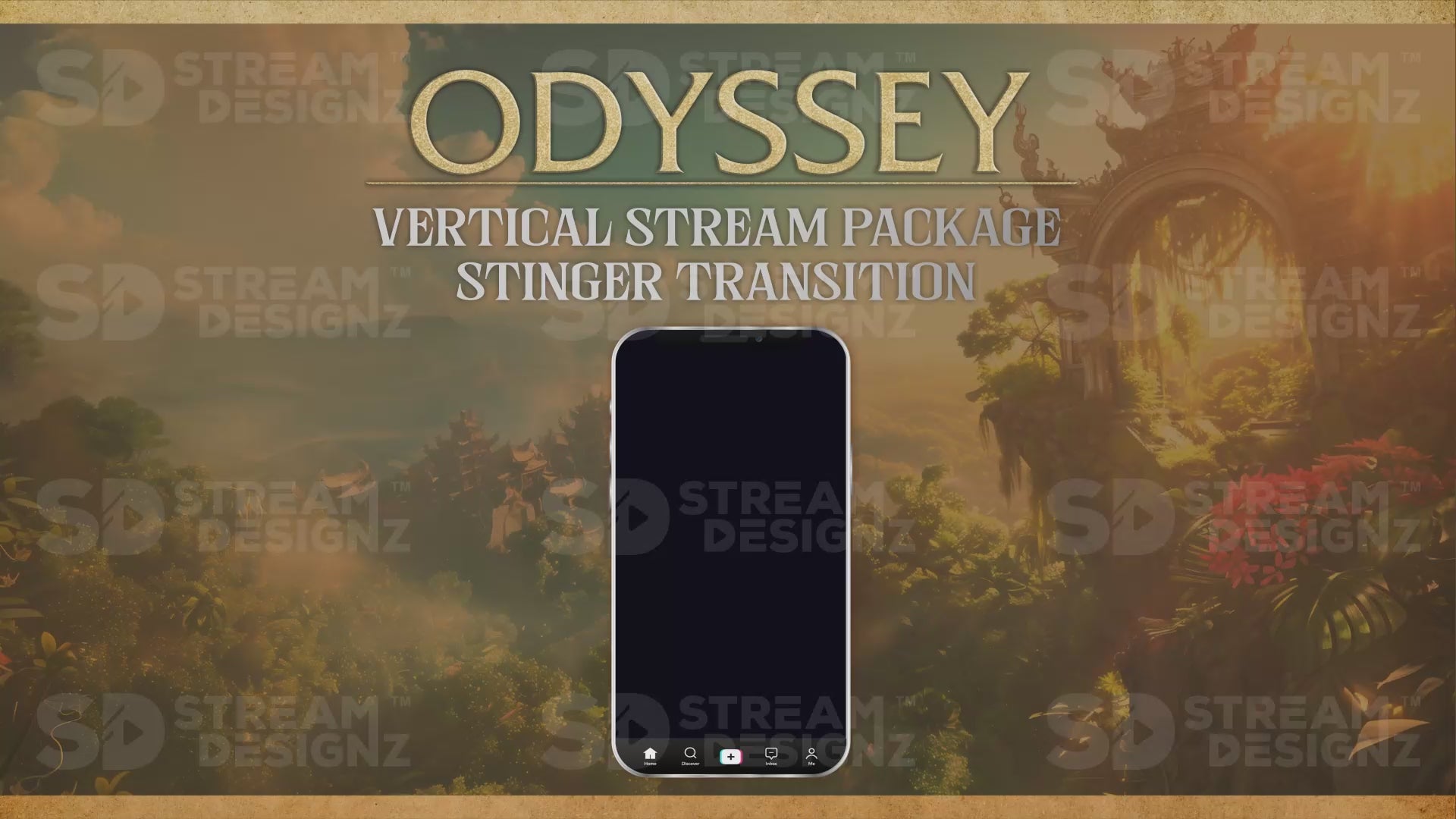 vertical stream overlay package stinger transition odyssey stream designz