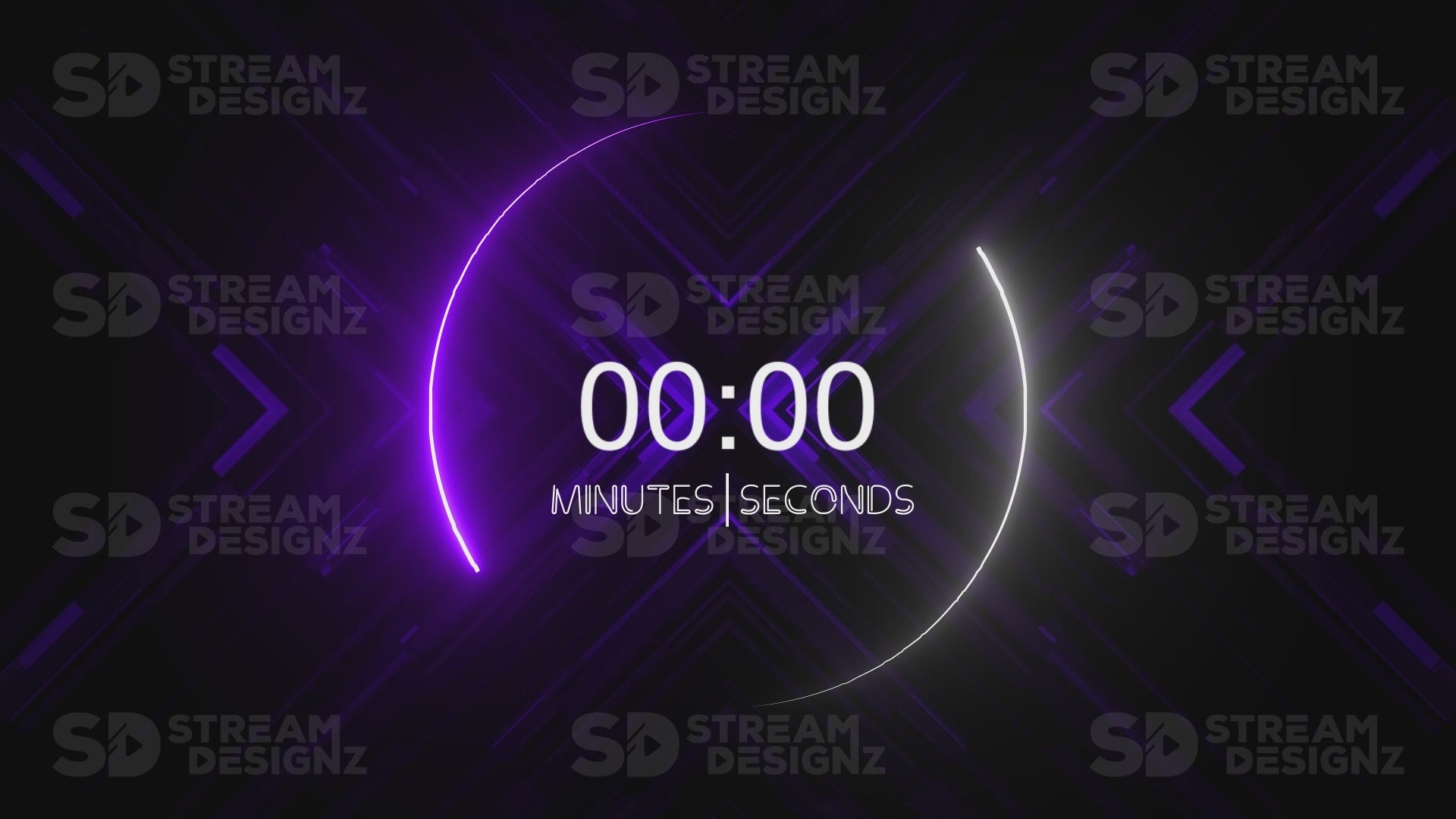 5 minute count up timer ultraviolet preview video stream designz