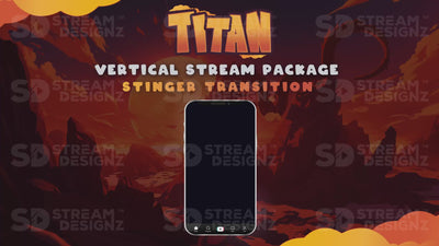 vertical stream overlay package stinger transition titan stream designz