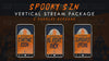 vertical stream overlay package 3 overlay screens spooky szn stream designz