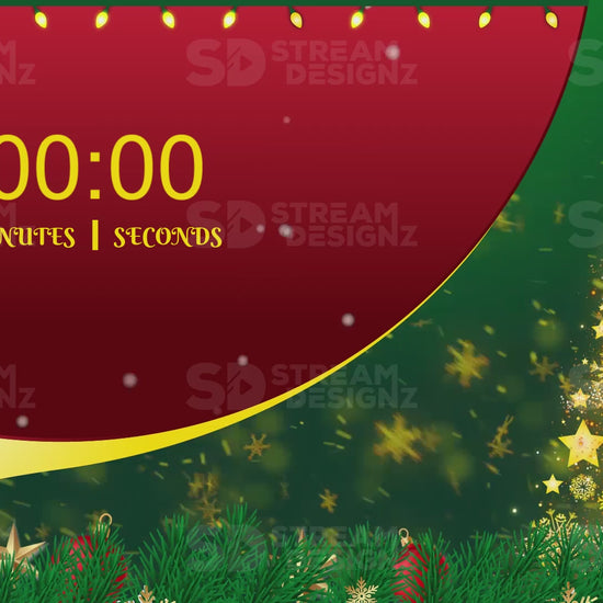5 minute count up timer merry christmas preview video stream designz