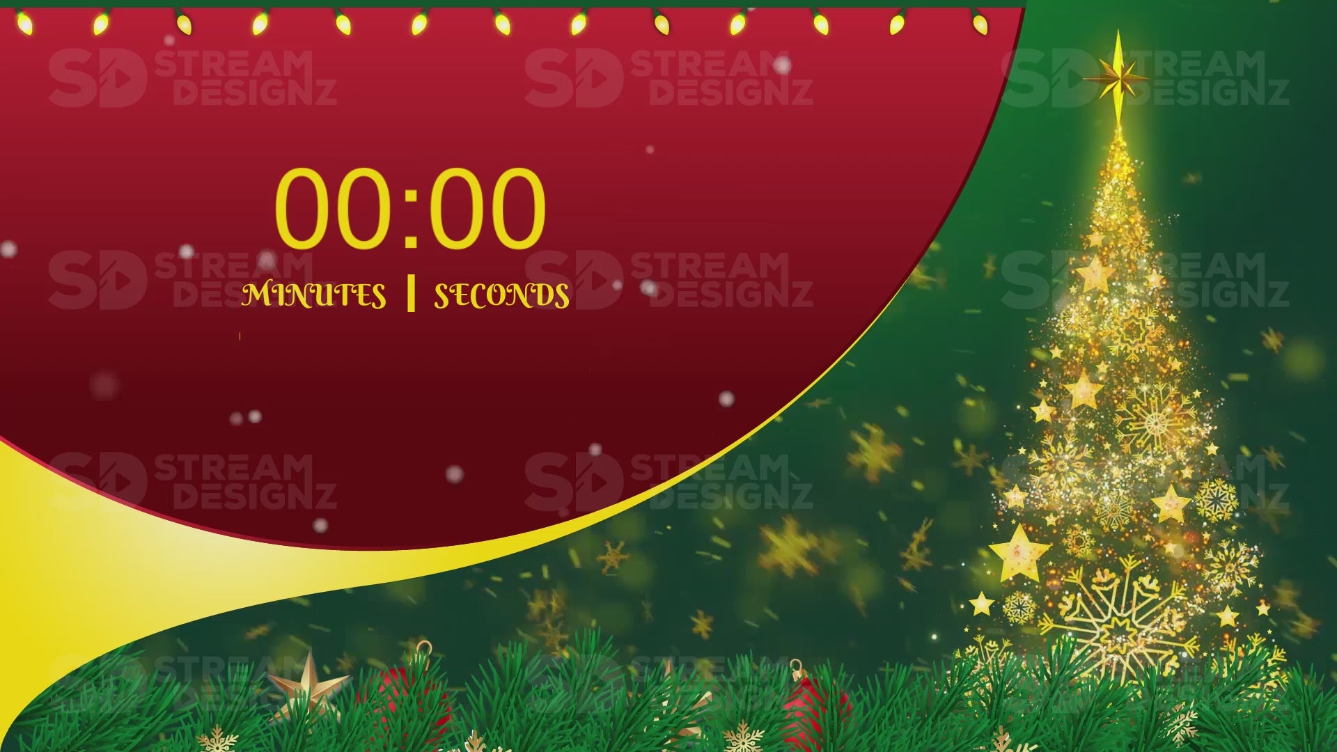 5 minute count up timer merry christmas preview video stream designz