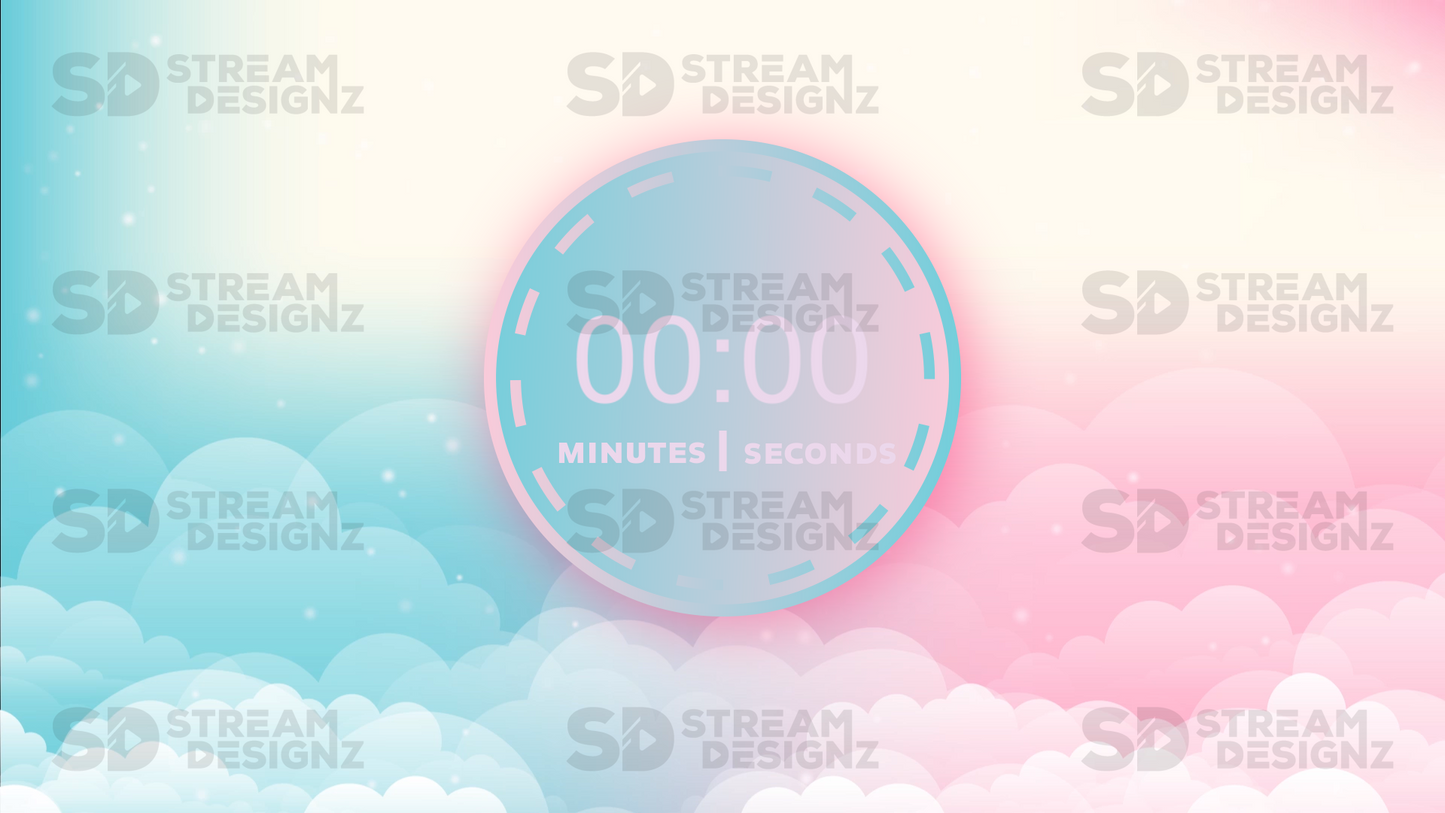 5 minute count up timer day of love thumbnail stream designz