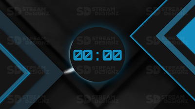 5 minute count up timer electric thumbnail stream designz