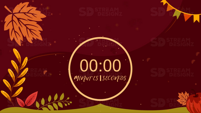 5 minute count up timer fall harvest thumbnail stream designz