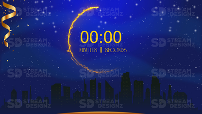 5 minute count up timer happy new year preview video stream designz