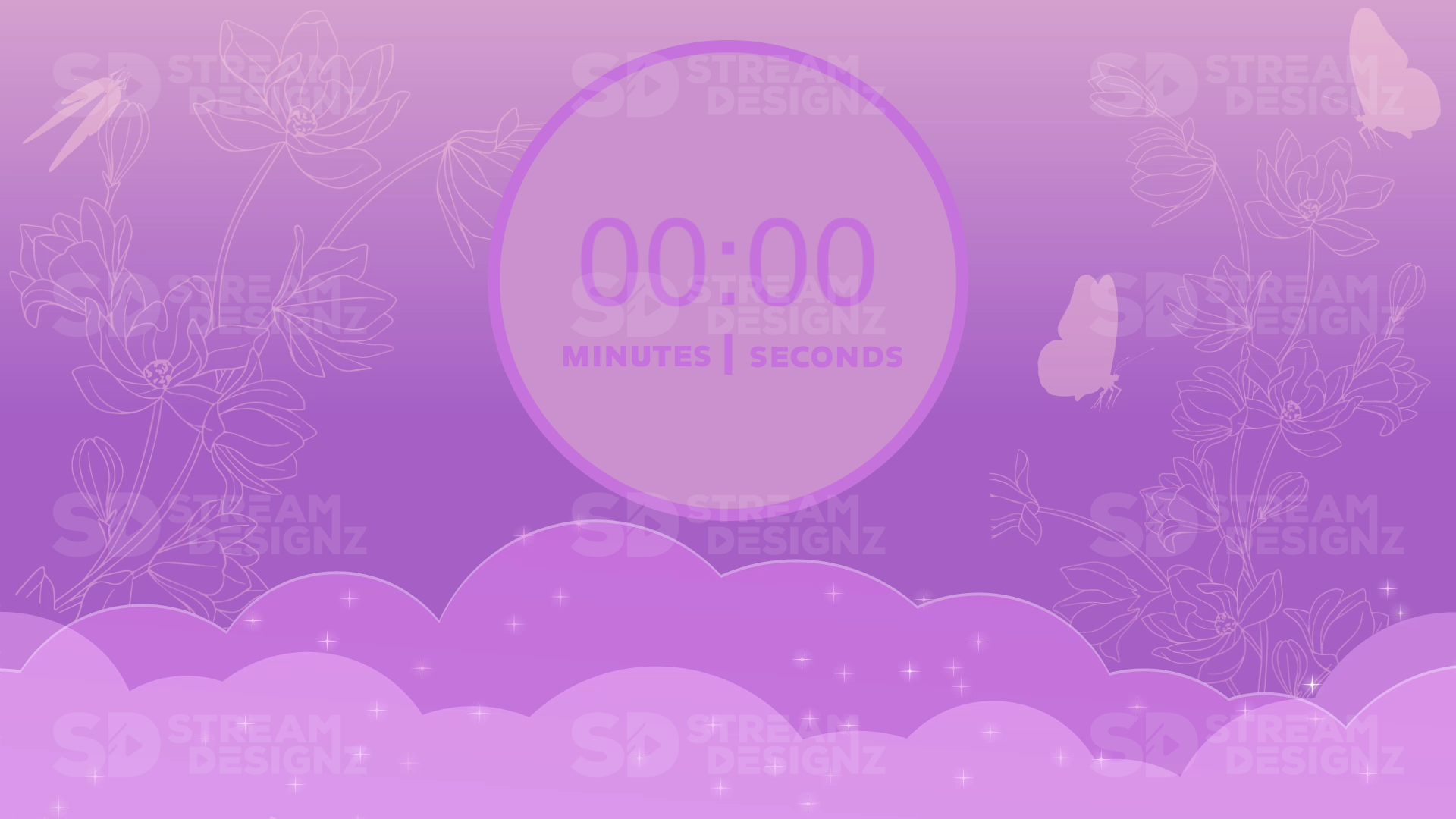 5 minute count up timer monarch thumbnail stream designz