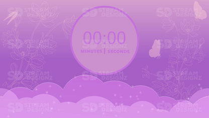 5 minute count up timer monarch thumbnail stream designz