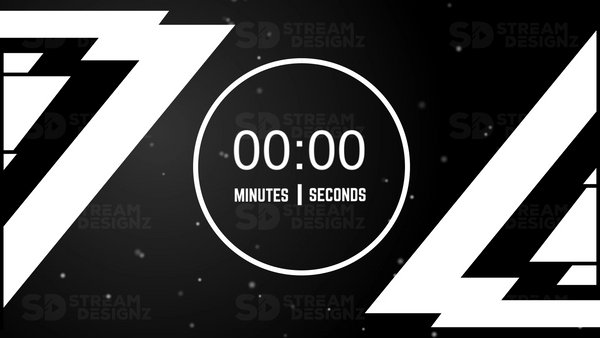 Stream Count Up Timer Overlay - Onyx | Stream Designz