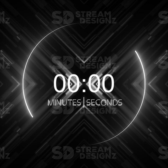 5 minute count up timer Shadow preview video stream designz