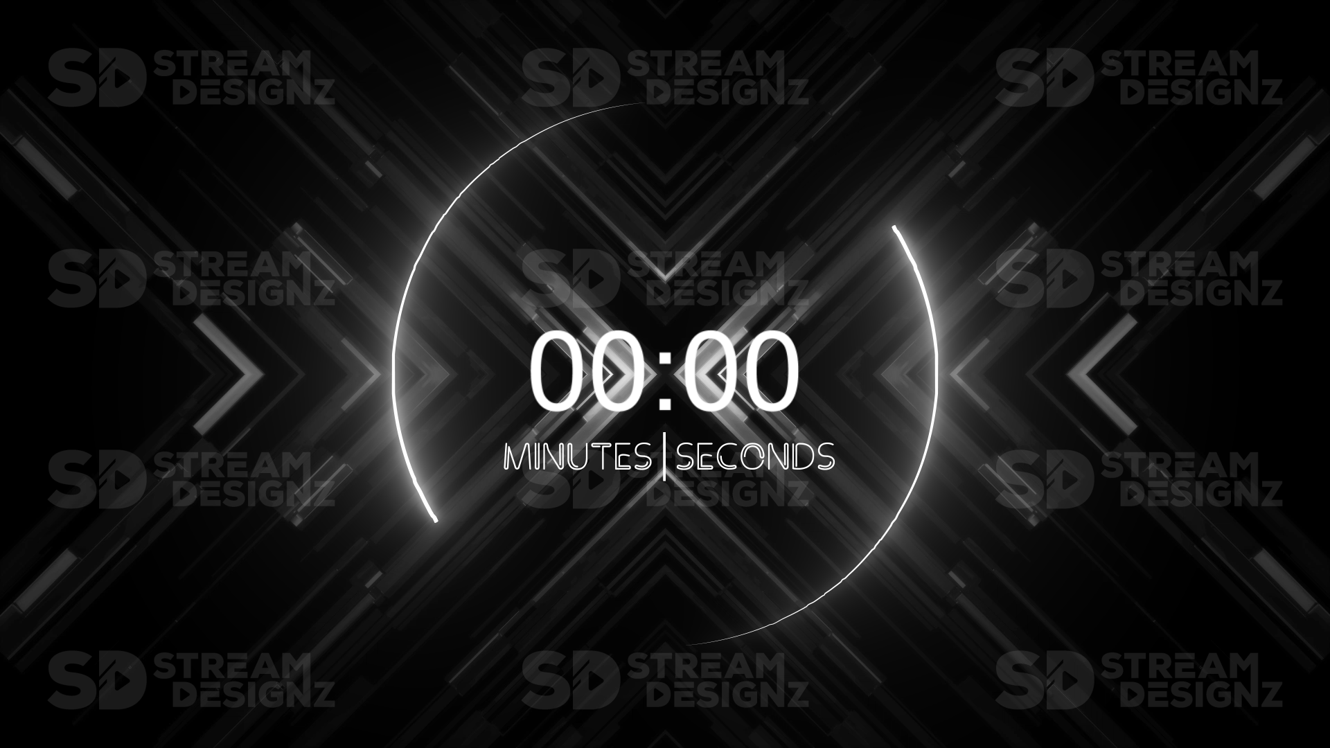 5 minute count up timer Shadow preview video stream designz