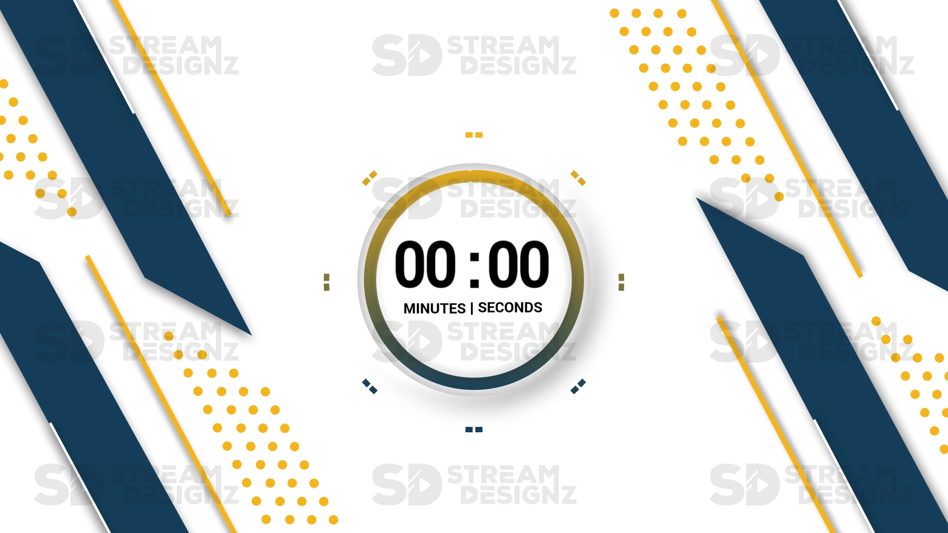 5 minute count up timer sleek yellow and blue thumbnail stream designz