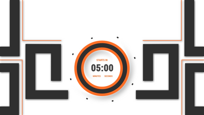 5 Minute Countdown Timer Maze Black and Orange