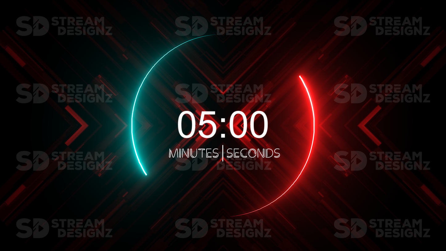 5 minute countdown timer radiate thumbnail stream designz
