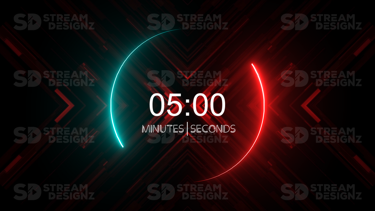 Stream Countdown Timer Overlay - Radiate | Stream Designz