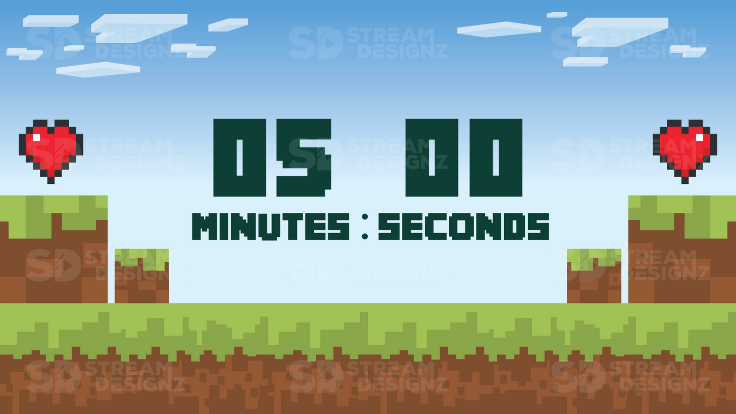 5 minute countdown timer thumbnail steve stream designz
