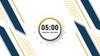 5 Minute Countdown Timer Sleek Yellow and Blue