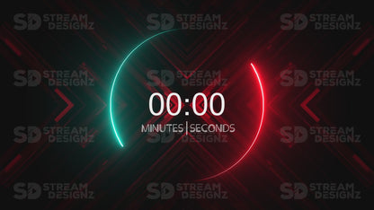 5 minute count up timer radiate preview video stream designz