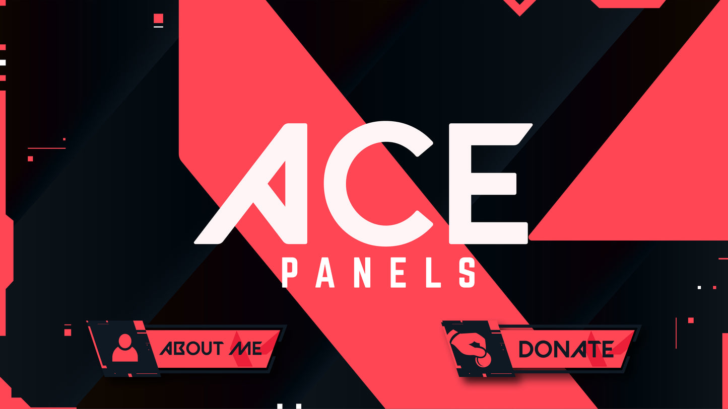 Twitch Panels Ace thumbnail stream designz