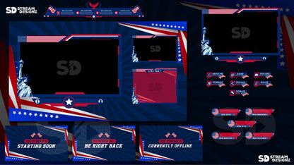 Stream Overlay Package - "Home of the Brave" - Stream Designz