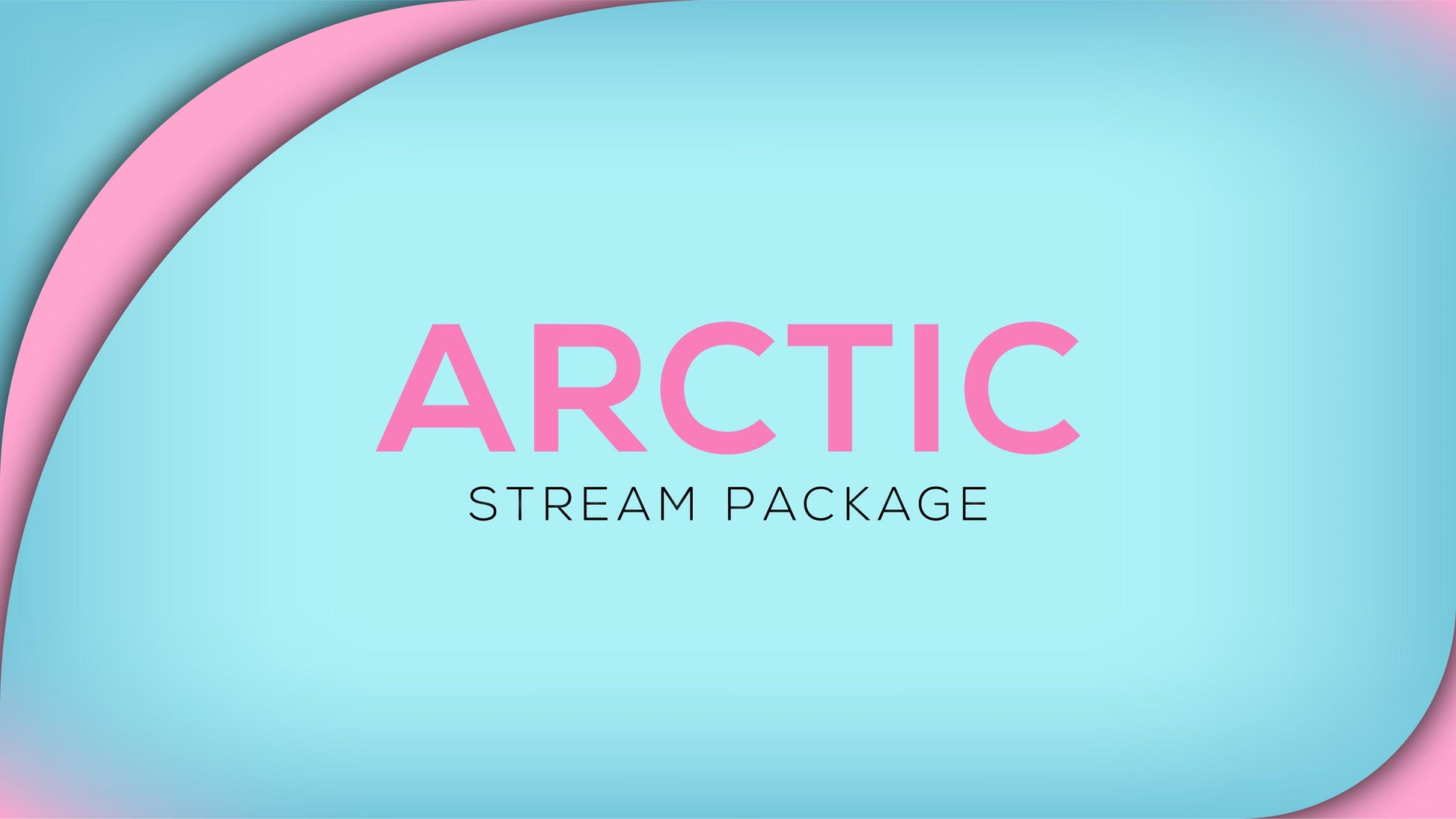 Stream Overlay Package Arctic Blue and Pink Stream Designz