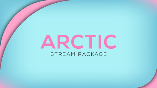 Stream Overlay Package Arctic Blue and Pink Stream Designz