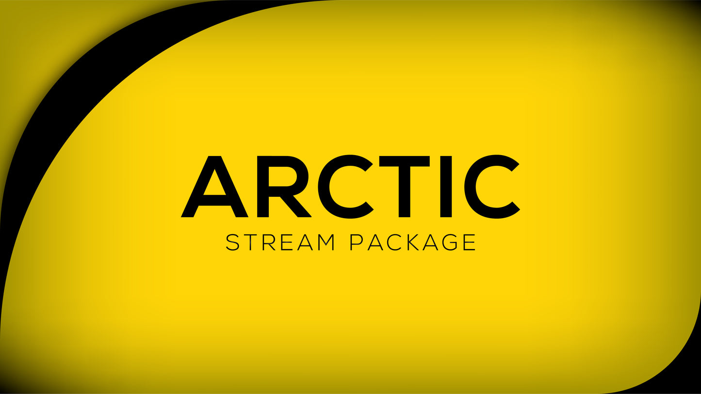 Stream Overlay Package Arctic Black and Gold Stream Designz