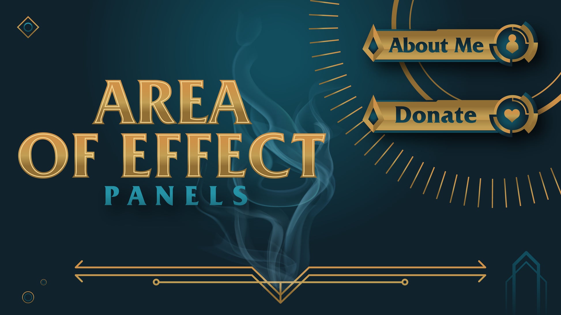 Twitch panels area of effect thumbnail stream designz