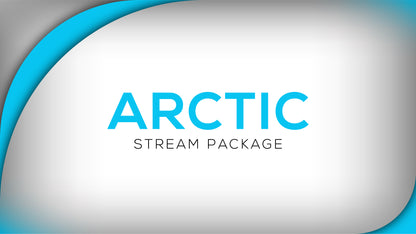 Animated Stream Overlay Package Artic Blue & White Thumbnail Stream Designz