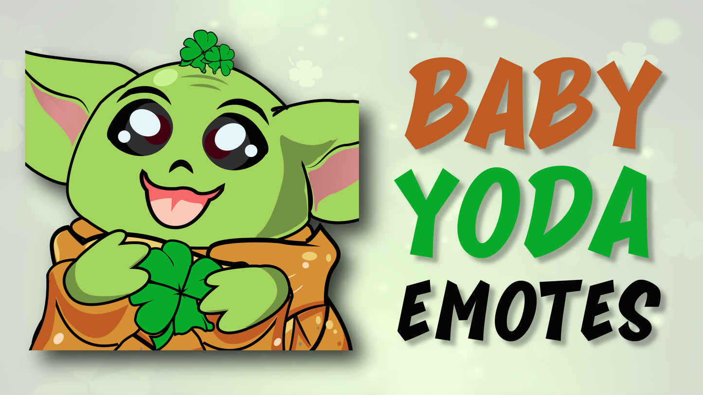 8 Pack Emotes Thumbnail Baby Yoda stream designz