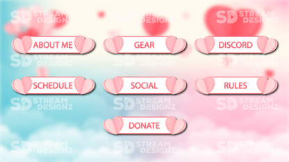 Twitch panels day of love preview image stream designz
